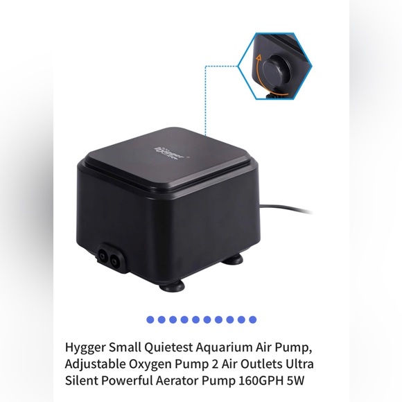 Hygger air pump for Aquariums and hygger air stone - Picture 2 of 10